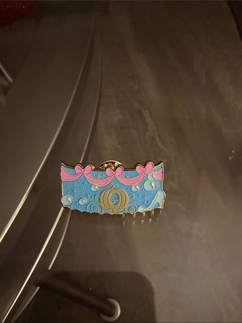 Loungefly Blue and Pink Carriage Enamel Pin- Cinderella